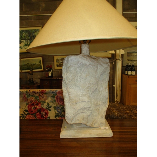 162 - Decorative Stone Effect Table Lamp with Shade