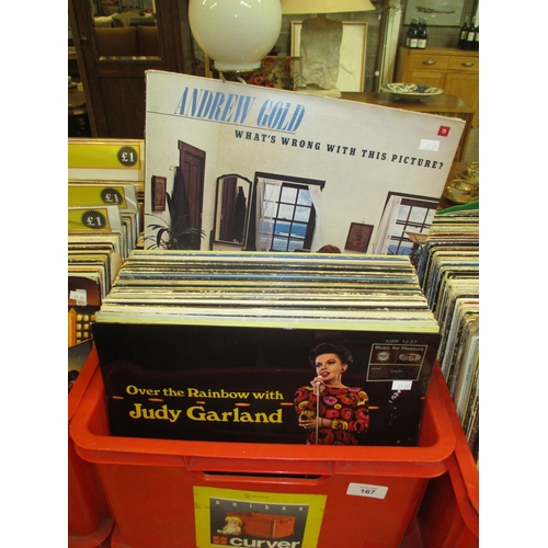 167 - Box of LPs including Judy Garland, The Glitter Band