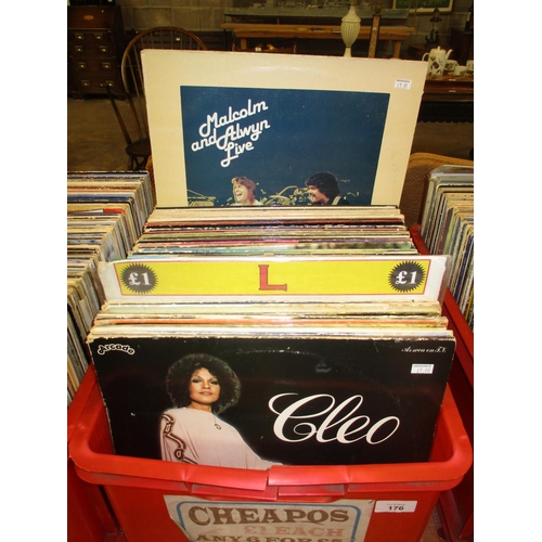 176 - Box of LPs including Jerry Lee Lewis, Barry Manilow