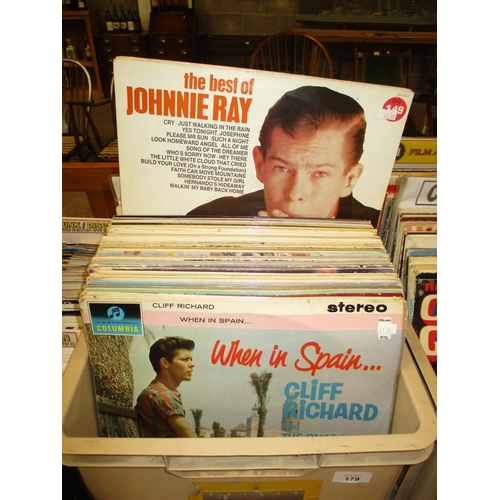 179 - Box of LPs including Cliff Richard, Barbara Streisand