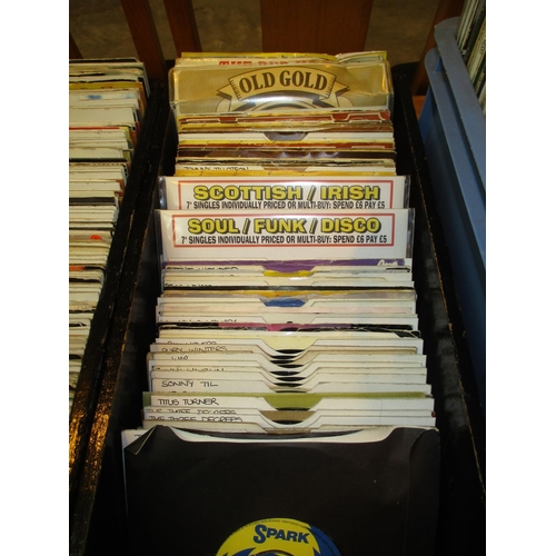 182 - Box of Singles including Scottish, Irish, Old Gold, Soul, Funk, Disco