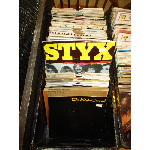 196 - Box of Singles including The Sweet, Thin Lizzy