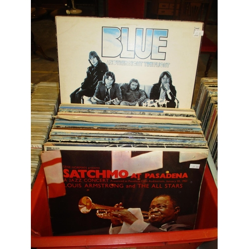 201 - Box of LPs including Satchmo, Harry Belafonte