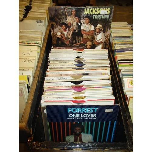 208 - Box of Singles Jackson Five, Gladys Knight