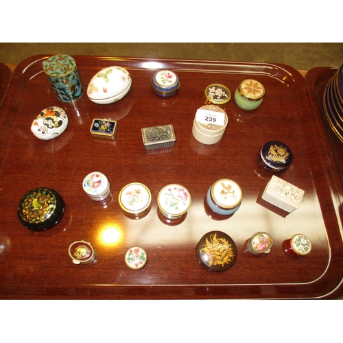 239 - Collection of Trinket and Pill Boxes