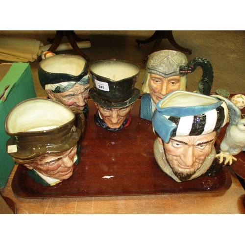 241 - Five Royal Doulton Character Jugs