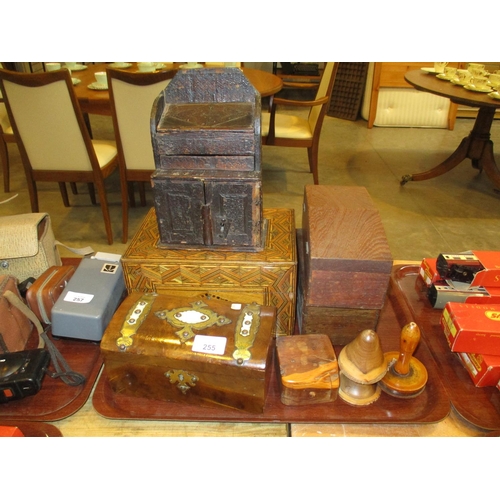 255 - Parquetry Work Box, Victorian Work Box, Other Boxes etc