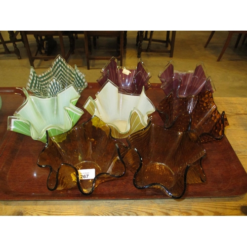 267 - Eight Handkerchief Glass Dishes