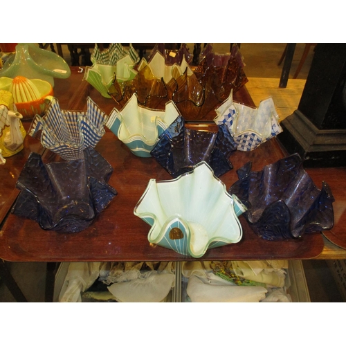 267A - Seven Handkerchief Glass Dishes