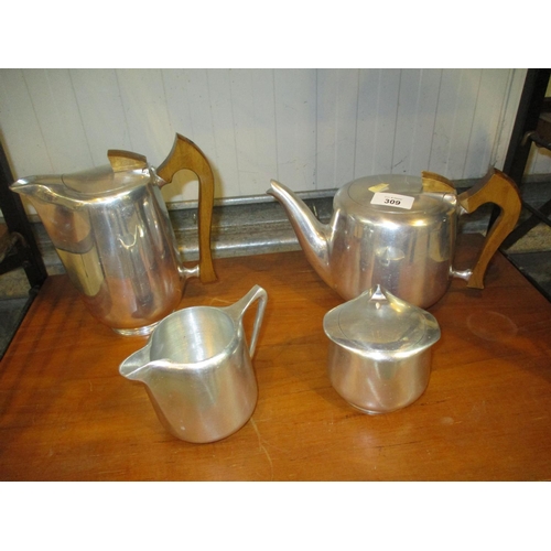 309 - Picquot 4 Piece Tea Service