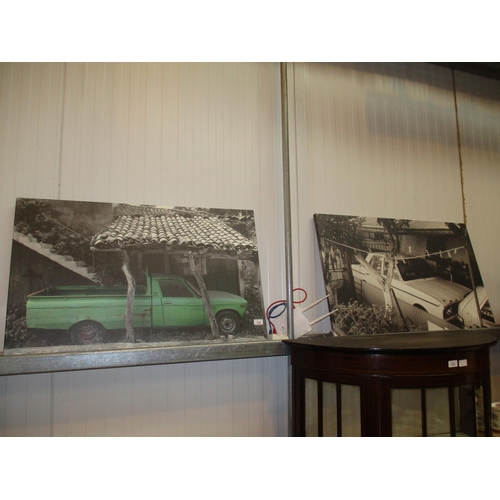 314 - Two Canvas Prints of Vintage Vehicles