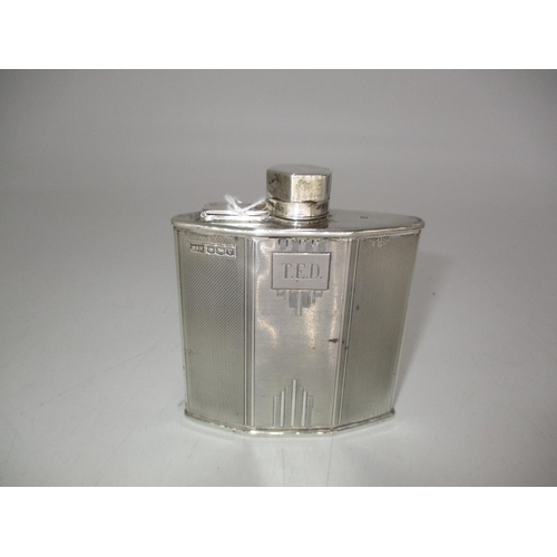 337 - Walker & Hall Silver Hip Flask, Sheffield 1938, 112g