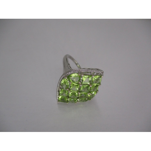 396 - Large Peridot Art Deco Style Ring