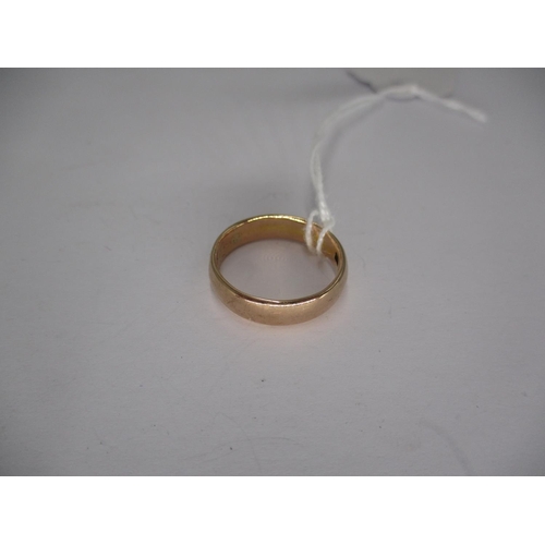 419 - 9ct Gold Wedding Ring, 4.95g, Size S