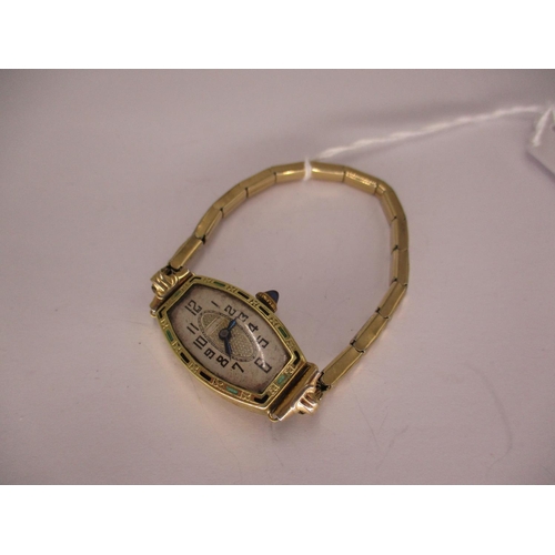 425 - Ladies 14K Gold Marcel Watch Co. Cocktail Watch