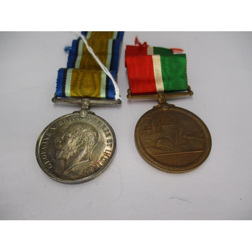 439 - WWI Medal and Mercantile Marine Medal to George Prior