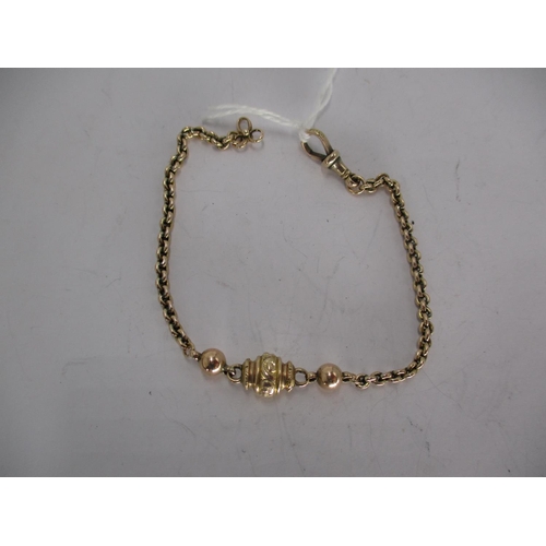 499 - Late Victorian 9ct Gold Bracelet, 4.5g