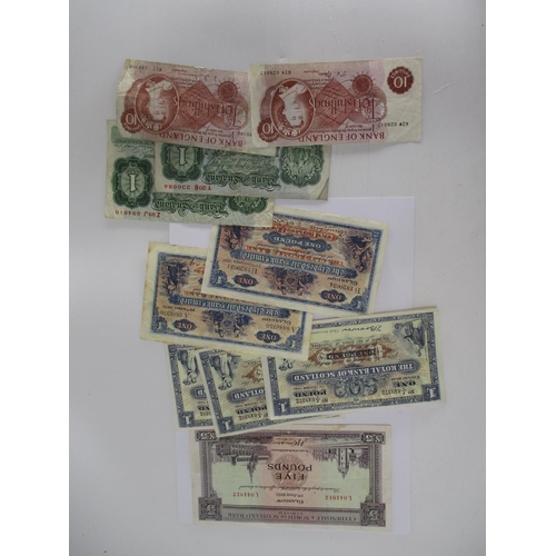 501 - Banknotes - Clydesdale & North Scotland Bank, Five Pounds £1955, Clydesdale Bank One Pound 1935/7 (2... 