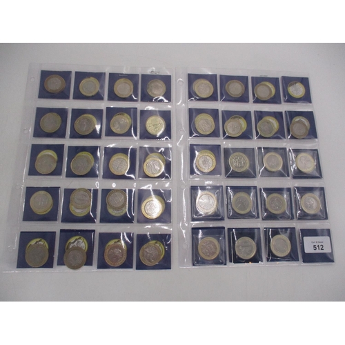 512 - Collection of 39 £2 Coins