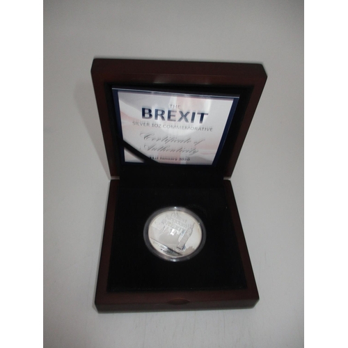 540 - The Brexit Silver 1oz Commemorative Coin No. 1592, 31st January 2020