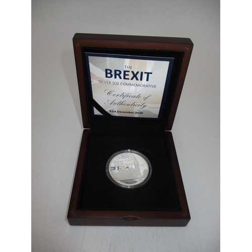 541 - The Brexit Silver 1oz Commemorative Coin, No. 0151, 31st December 2020