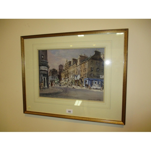 555 - Andrew Neilson, Watercolour, High Street Dundee, 28x38cm