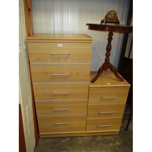 613 - Two Modern Chests of Drawers, 57 and 45cm