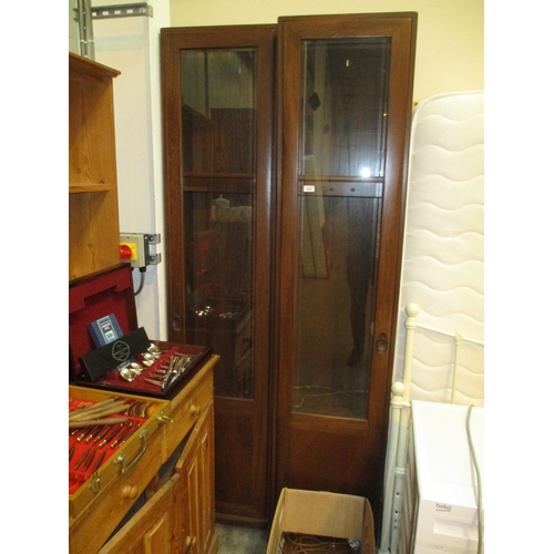 619 - Pair of Tall Ercol Display Cabinets, 47cm each