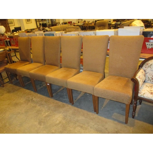 642 - Set of 6 Modern High Back Dining Chairs