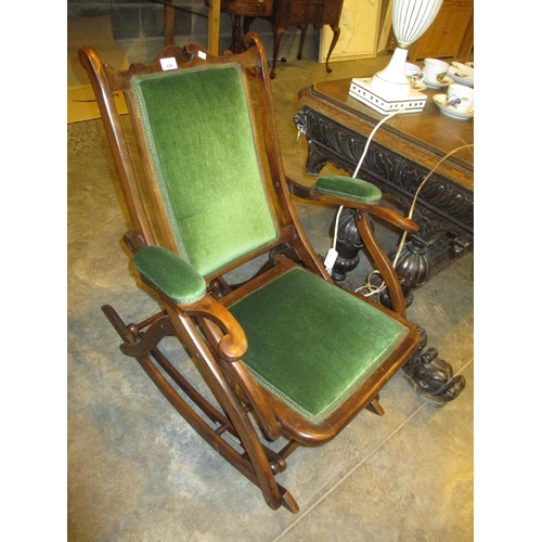 646 - Victorian Folding Rocking Chair