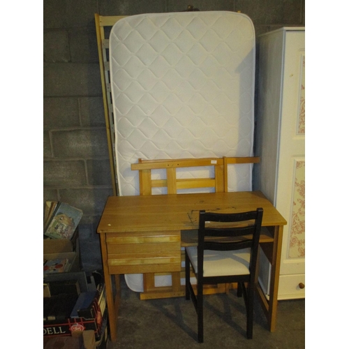 659 - Student Desk with Chair and a Pine Single Bed