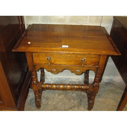 664 - Antique Style Oak Side Table, 68x45cm