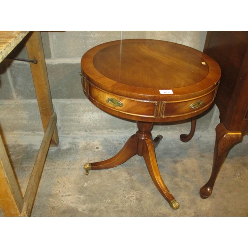 673 - Reproduction Drum Style Lamp Table