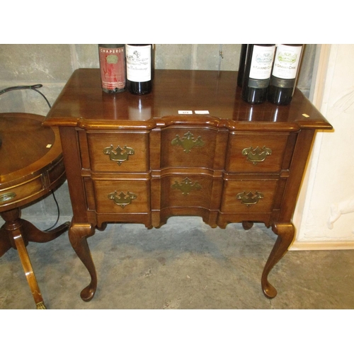 674 - Antique Style Mahogany 2 Drawer Lowboy, 79cm