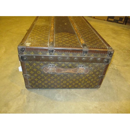 680 - Louis Vuitton Cabin Trunk, Early 20th Century, covered in monogram canvas with Louis Vuitton label a... 