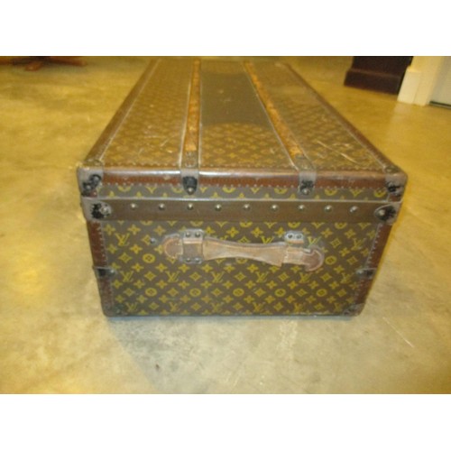 680 - Louis Vuitton Cabin Trunk, Early 20th Century, covered in monogram canvas with Louis Vuitton label a... 