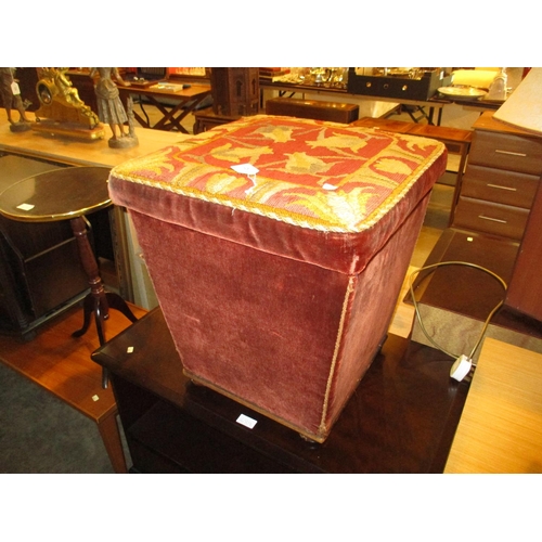 121 - Victorian Tapestry Top Box Stool