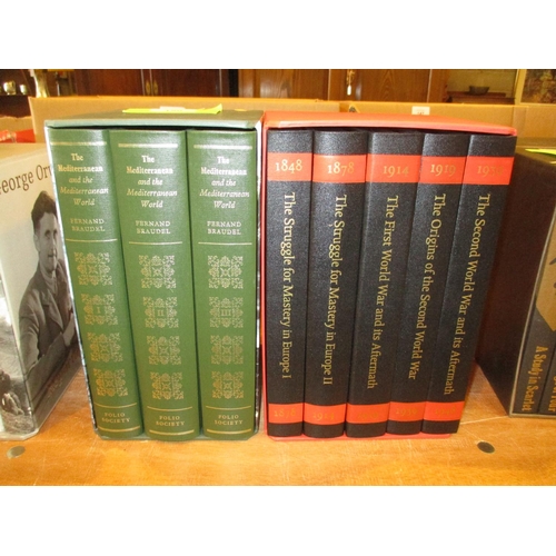 150 - Two Boxed Sets of Folio Society Books - A Century of Conflict and The Mediterranean