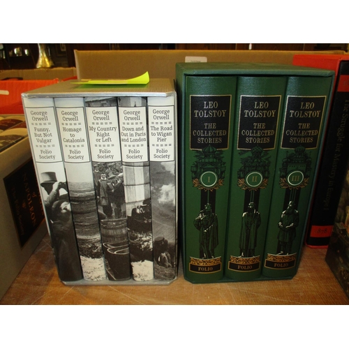 151 - Two Boxed Sets of Folio Society Books - Leo Tolstoy and George Orwell