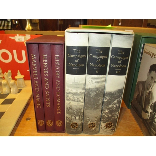 152 - Two Boxed Sets of Folio Society Books - The Campaigns of Napoleon and British Myths and Legends