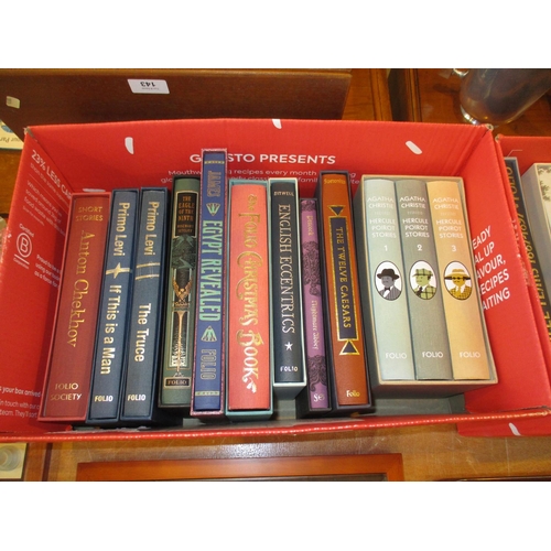 156 - Boxed Set of Agatha Christie and 9 Other Folio Society Books