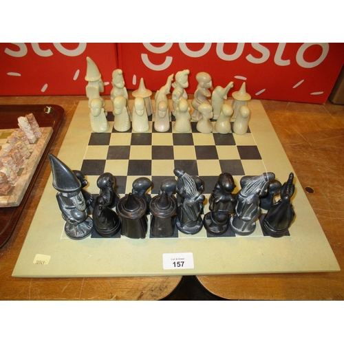 157 - African Figure Chess Set