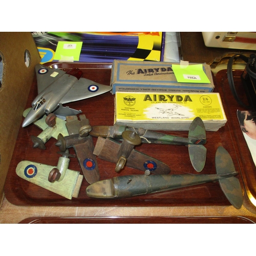 198A - Two Airyda Aeroplane Kits and 3 Model Aircraft