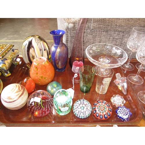 213 - Collection of Paperweights and Other Glasswares