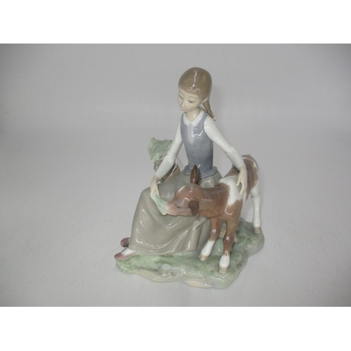 339 - Lladro Girl with Calf