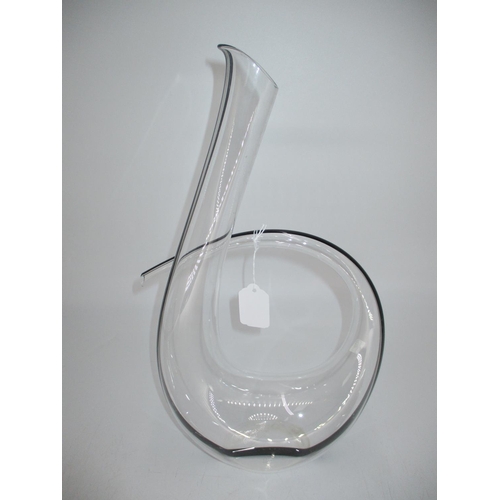 343 - Riedel Amadeo Fatto A Mano Free Form Glass Decanter, 42cm high