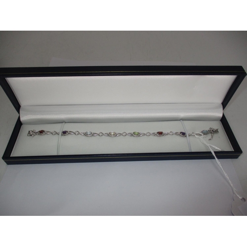 402 - Garnet, Amethyst, Blue Topaz, Citrine and Peridot Bracelet