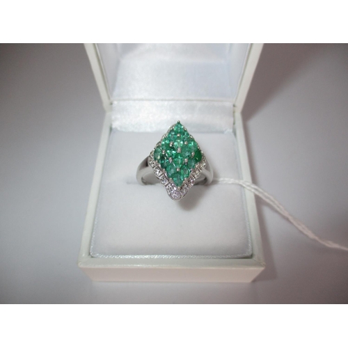 406 - Emerald Art Deco Style Ring