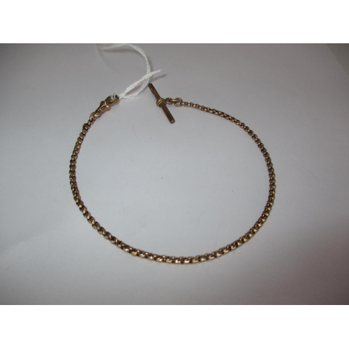 439 - 9ct Gold T Bar Bracelet. 4.52g