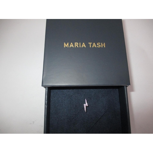 509 - One Diamond Lightning Bolt Threaded Stud Earring by Maria Tash